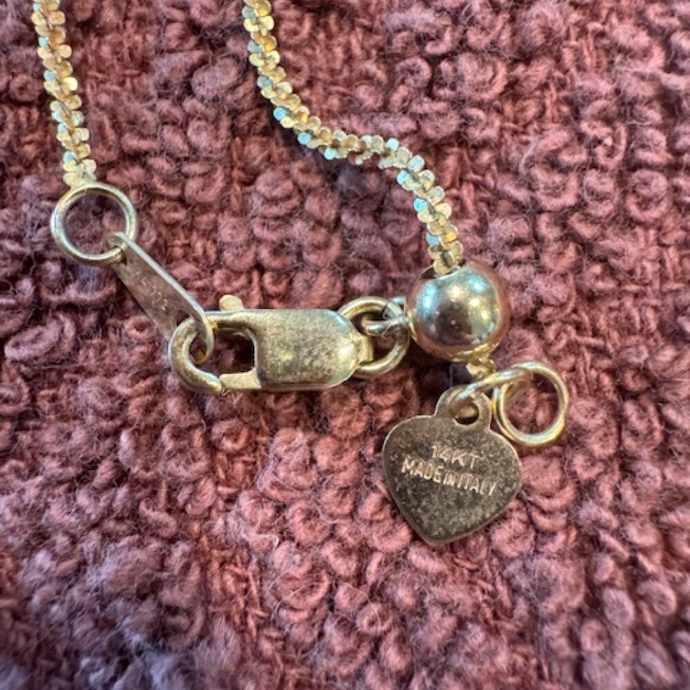 Ancient Coin Pendant Necklace | 14kt Gold Spiga Chain | Sapphire | Nike Victory - Picture 4 of 8